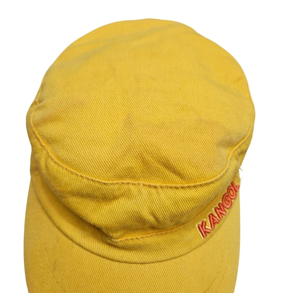 Kangol Army Cap Kids KS/KM Yellow Cotton Flexfit Cadet Hat Streetwear Skater
